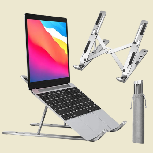 Aluminium Adjustable metallic portable laptop stand